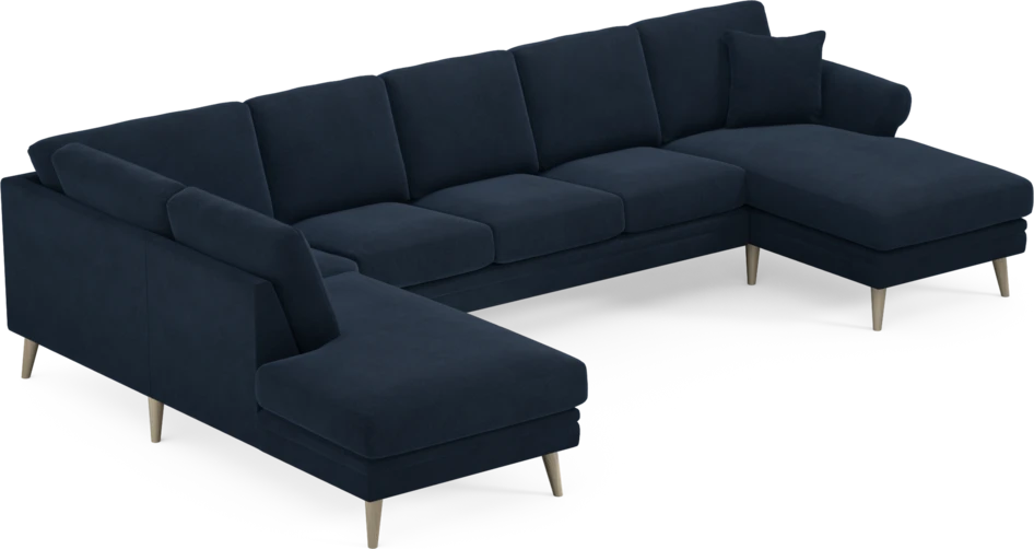 Eden - 3-sits soffa med divan vänster och schäslong höger - Blå