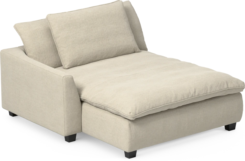 Bellora - Schäslong XL med armstöd vänster - Beige
