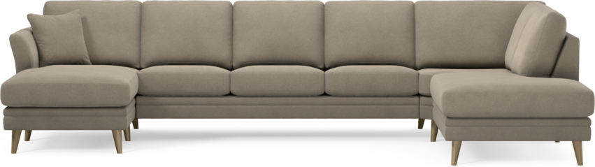 Eden - 3-sits soffa med schäslong vänster och divan höger - Beige