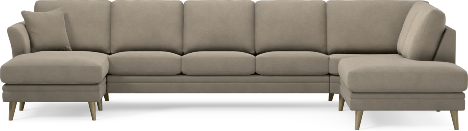 Eden - 3-sits soffa med schäslong vänster och divan höger - Beige