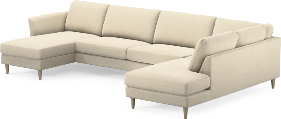 Bridge - 3-sits soffa med schäslong vänster och divan höger - Beige