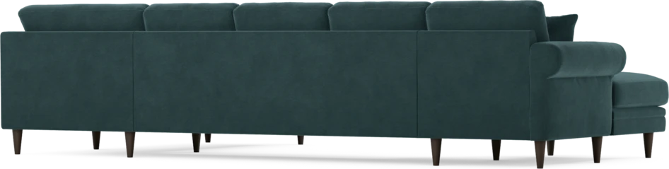 Eden - 3-sits soffa med schäslong vänster och divan höger - Blå