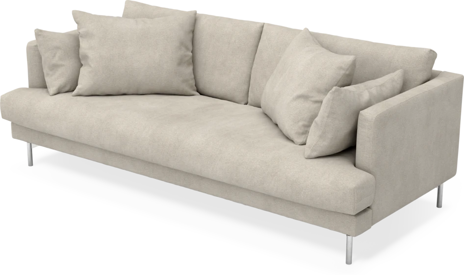 Harper - 3-sits soffa, hel dyna - Beige