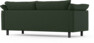Cherrie - 2,5-sits soffa, hel dyna, fast klädsel - Grön