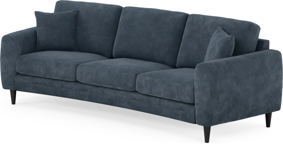 Eden - 3-sits soffa svängd - Blå