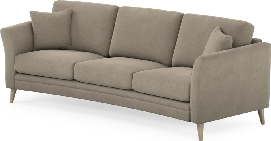 Eden - 3-sits soffa svängd - Beige