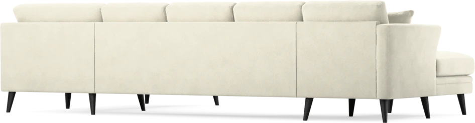 Eden - 3-sits soffa med schäslong vänster och divan höger - Vit