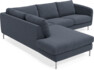 Madison - 2-sits soffa med divan vänster - Blå