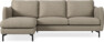 Madison Lux - 2-sits soffa med schäslong vänster - Beige