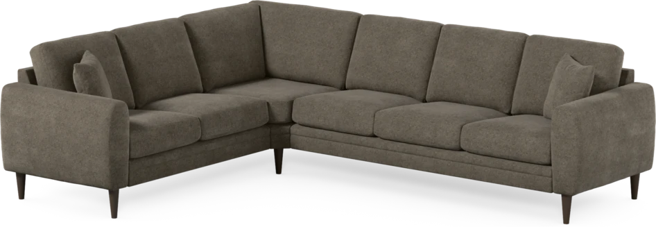 Eden - Hörnsoffa, 2+3-sits - Brun