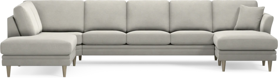 Eden - 3-sits soffa med divan vänster och schäslong höger - Grå