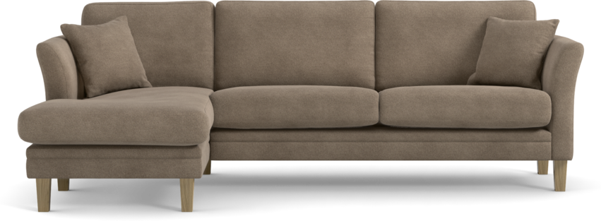 Eden - 2,5-sits soffa med schäslong - Brun