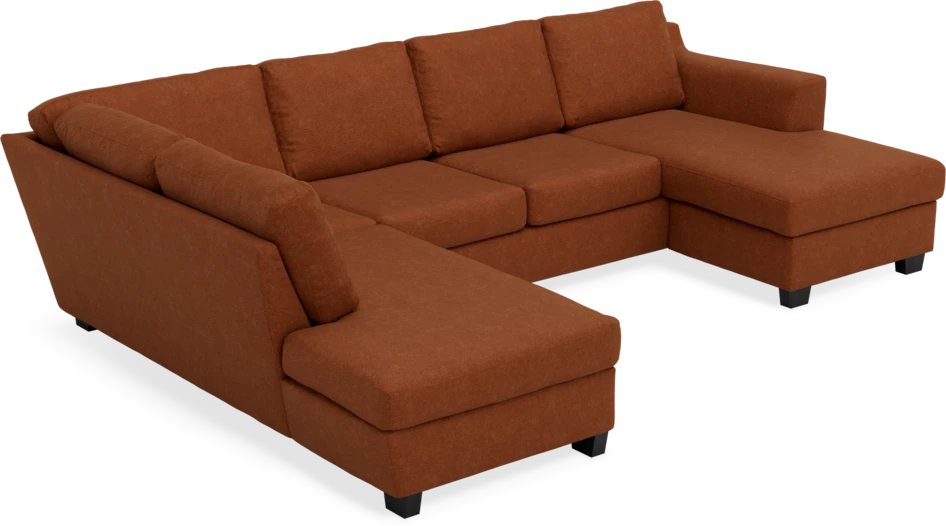 Friday - 3-sits soffa med divan vänster och schäslong höger - Orange