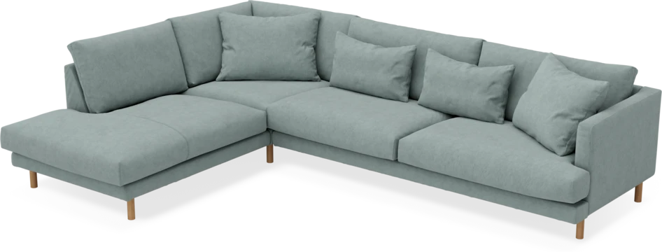 Harper - 3-sits soffa med divan vänster - Grön