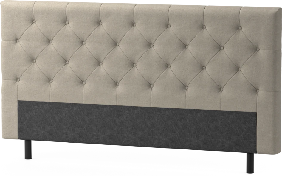 Delux Pikerad Låg - Sänggavel, 90-210 cm - Beige