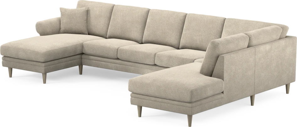Eden - 3-sits soffa med schäslong vänster och divan höger - Beige