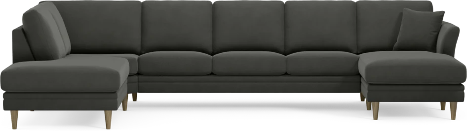 Eden - 3-sits soffa med divan vänster och schäslong höger - Grå