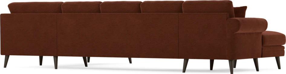 Eden - 3-sits soffa med schäslong vänster och divan höger - Orange