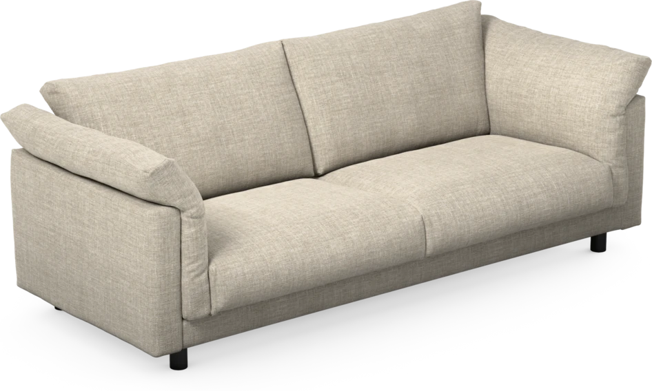 Cherrie - 3-sits soffa, fast klädsel - Beige