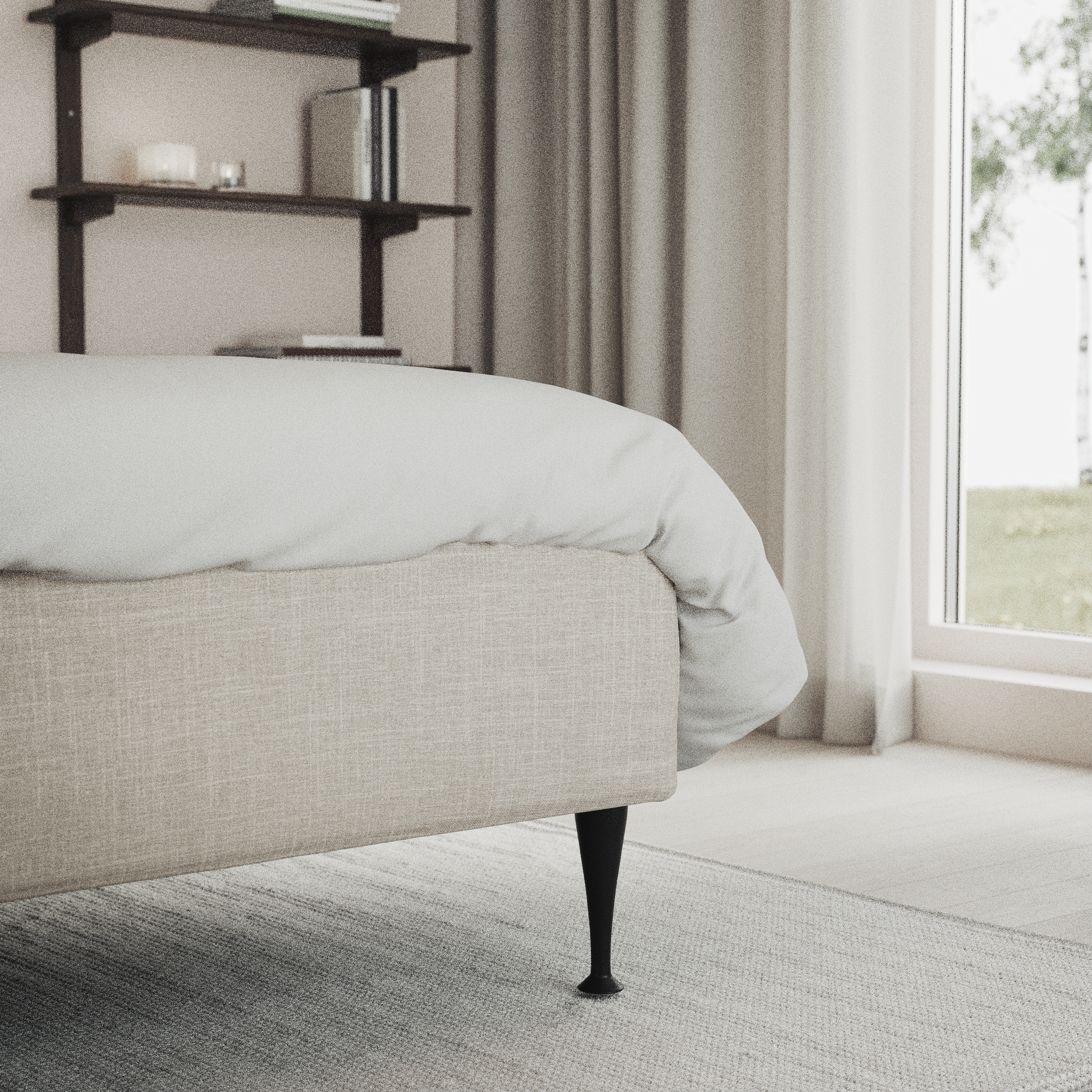 Delux Exclusive - Kontinentalsäng, enkelsäng 120 cm med bäddmadrass och sängben - inspiration