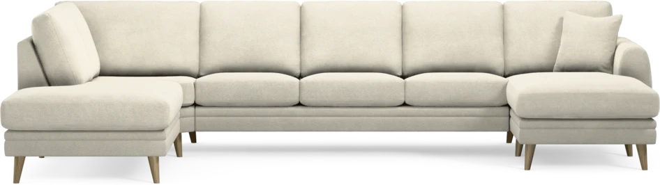 Eden - 3-sits soffa med divan vänster och schäslong höger - Vit