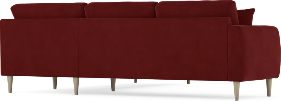 Eden - Hörnsoffa, 2,5+2,5-sits - Röd