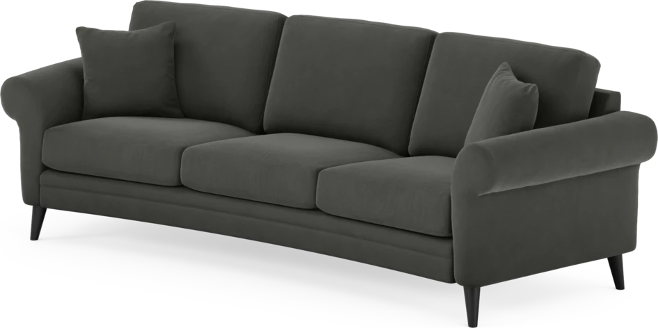 Eden - 3-sits soffa svängd - Grå