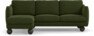 Madison Lux - 2-sits soffa med schäslong vänster - Grön