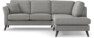 Eden - 2-sits soffa med divan - Grå