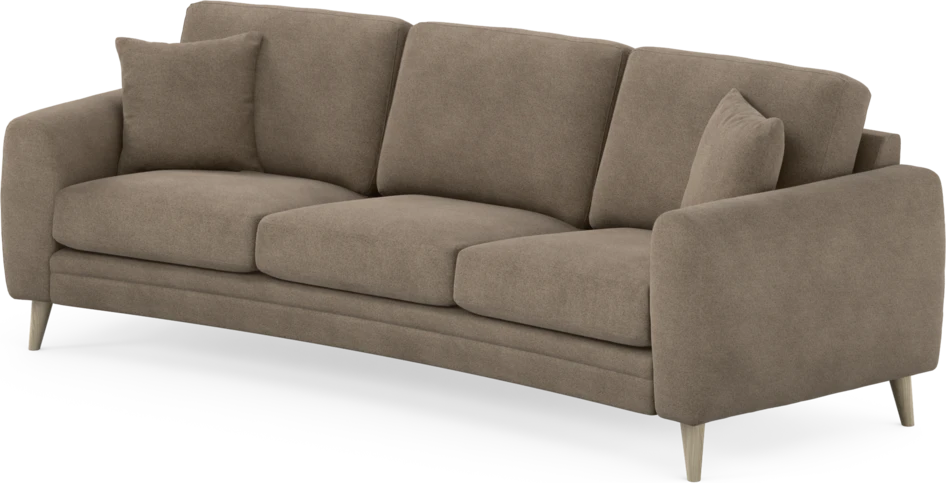 Eden - 3-sits soffa svängd - Brun