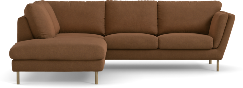 Madison Lux - 2-sits soffa med divan vänster - Brun