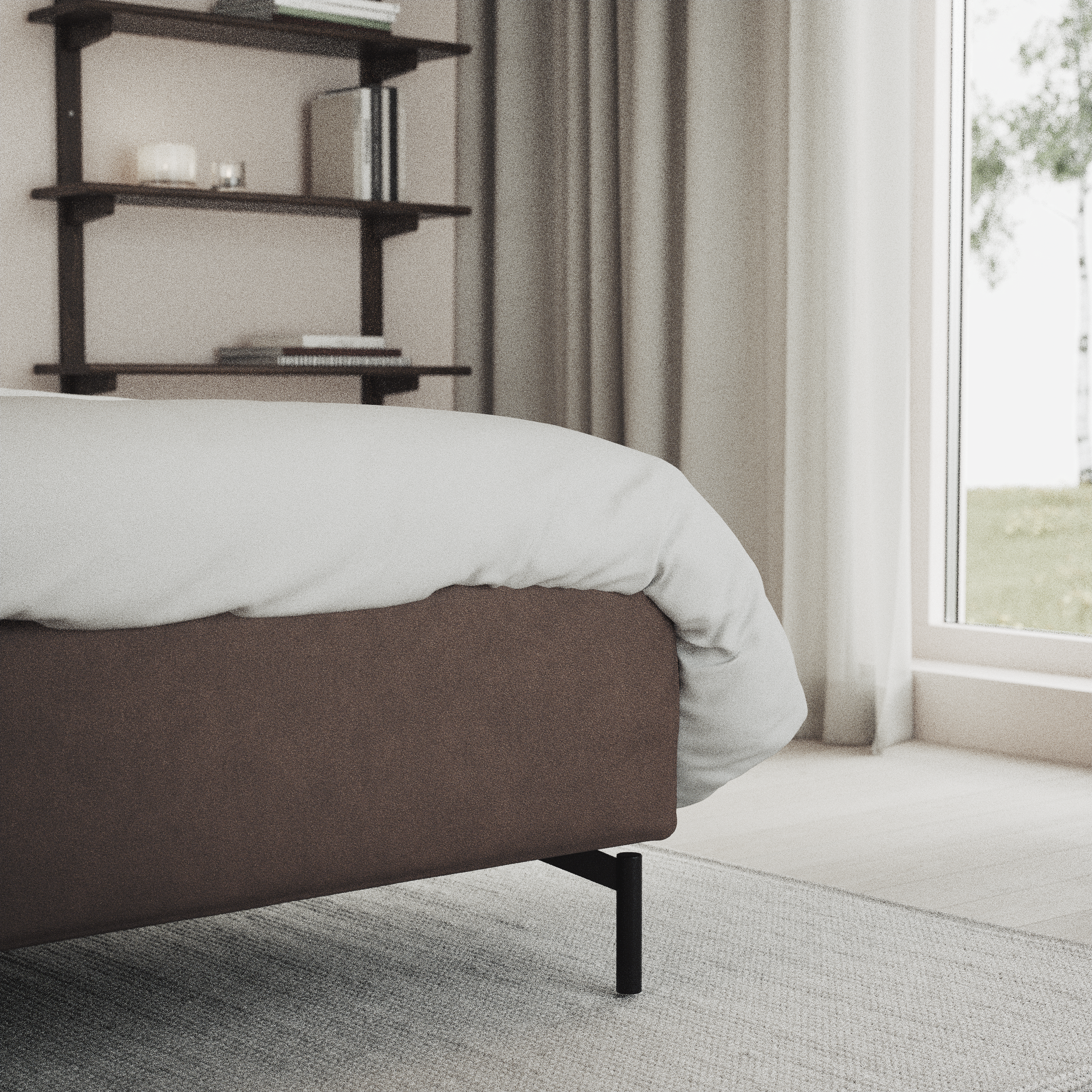 Delux Exclusive - Kontinentalsäng, enkelsäng 120 cm med bäddmadrass och sängben - inspiration