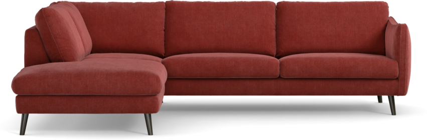 Madison - 3-sits soffa med divan vänster - Rosa