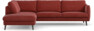 Madison - 3-sits soffa med divan vänster - Rosa