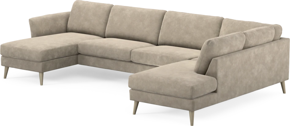 Bridge - 3-sits soffa med schäslong vänster och divan höger - Beige