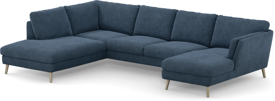 Madison - 2-sits soffa med divan vänster och schäslong höger - Blå