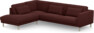 Willow - 3-sits soffa med divan vänster, fast klädsel - Röd