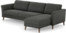 Bridge - 3-sits soffa med schäslong höger - Grå