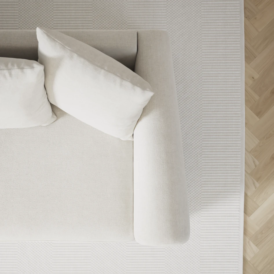 Town - 3-sits soffa med schäslong vänster - Vit