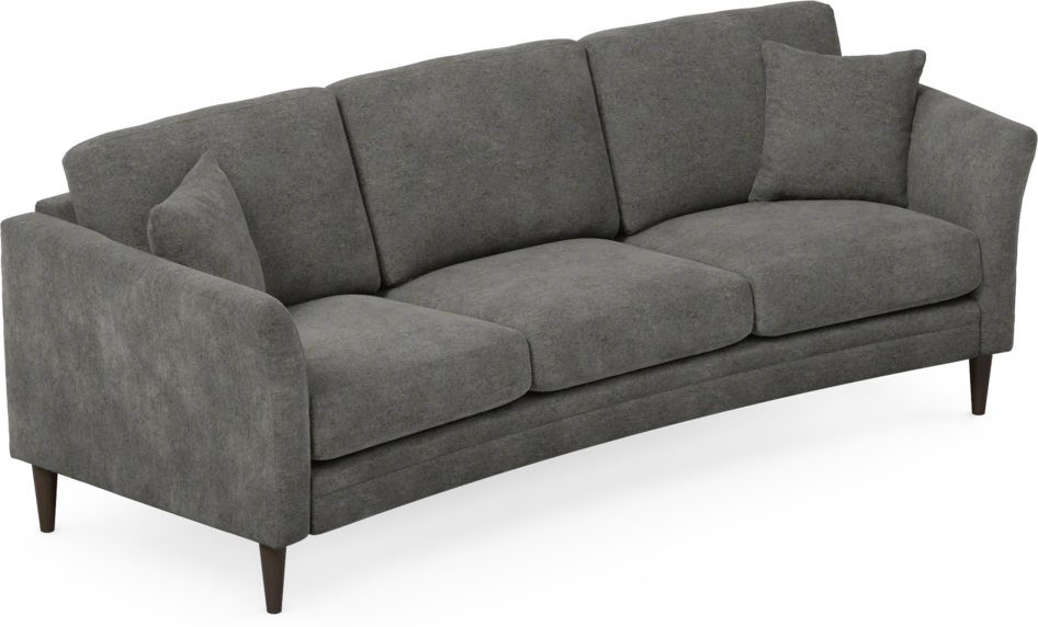 Eden - 3-sits soffa svängd - Grå