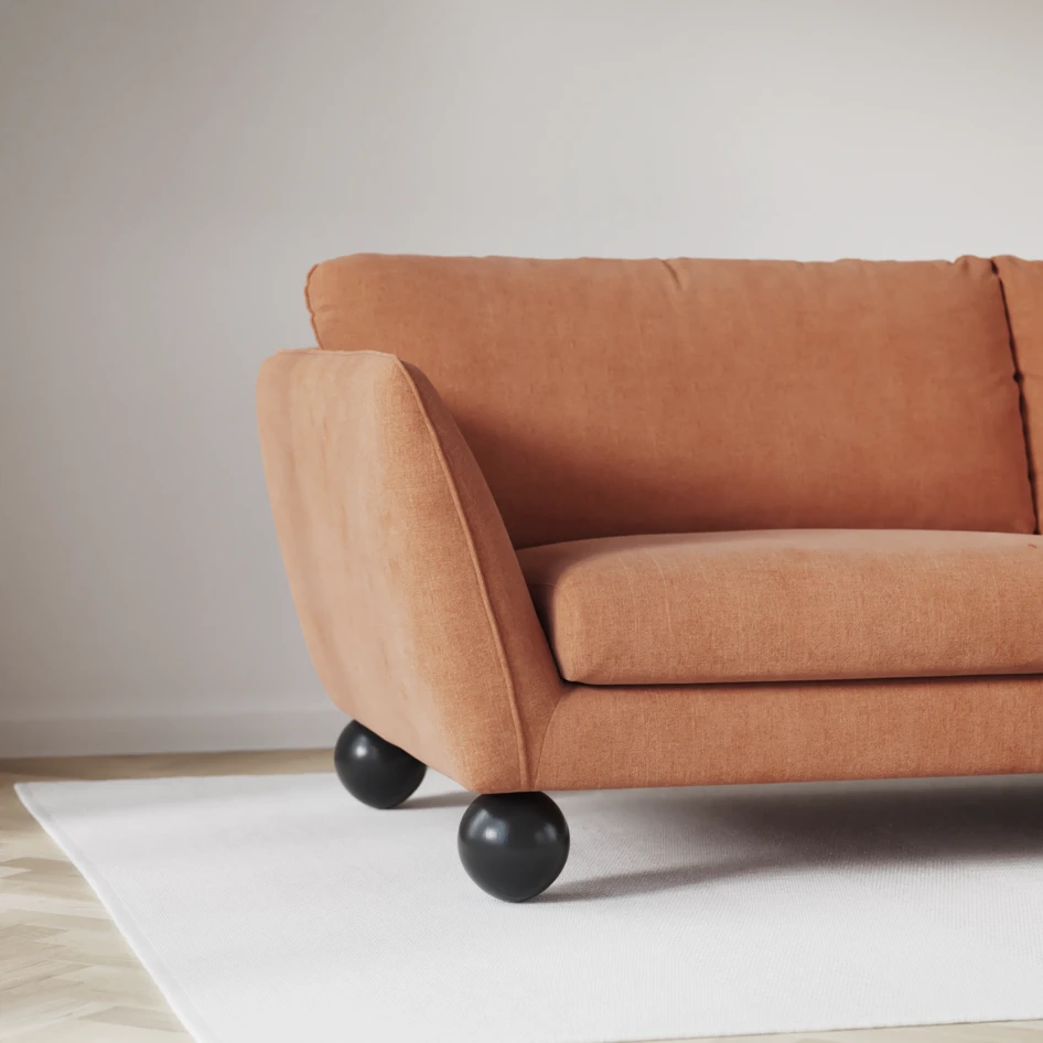 Madison Lux - 2-sits soffa med divan vänster och schäslong höger - Orange