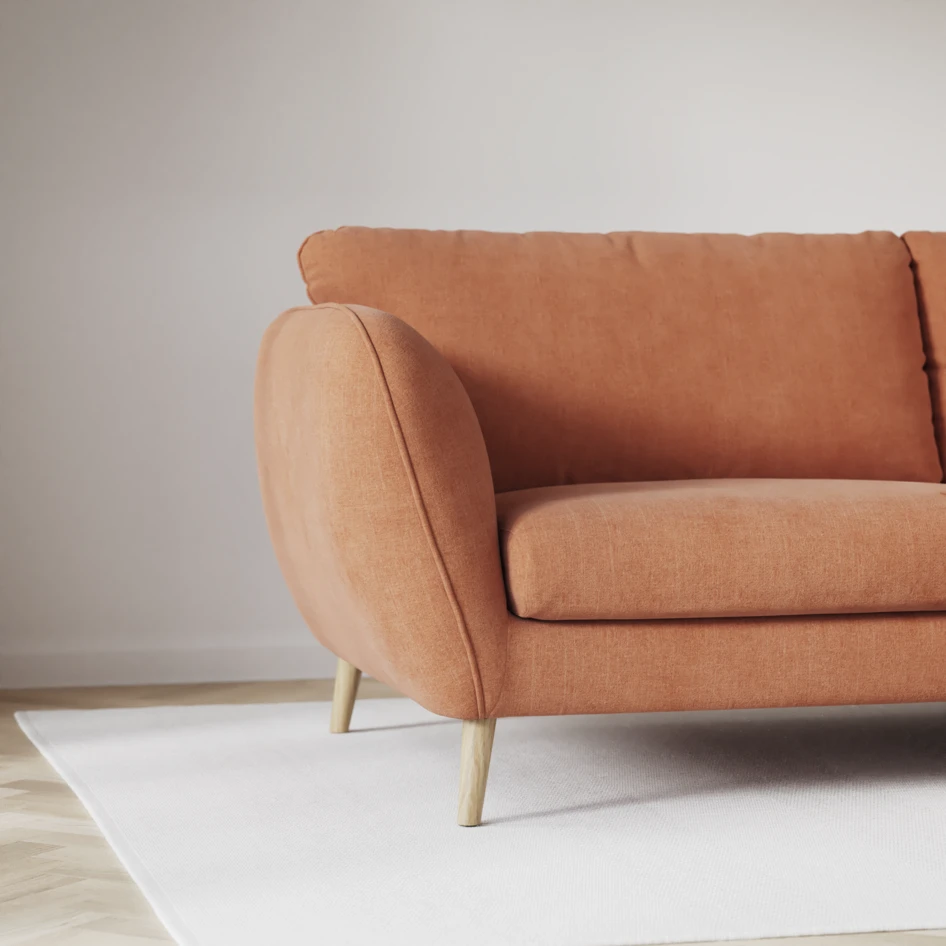 Madison Lux - 2-sits soffa med divan höger - Orange
