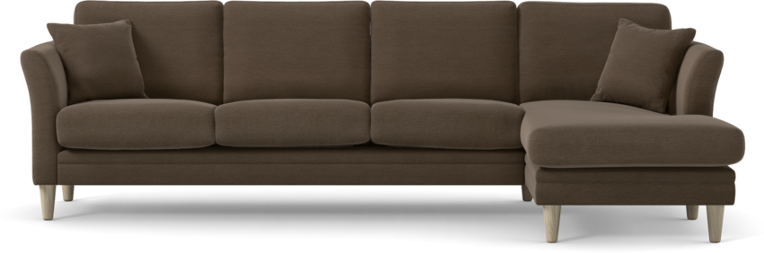 Eden - 3-sits soffa med schäslong - Brun