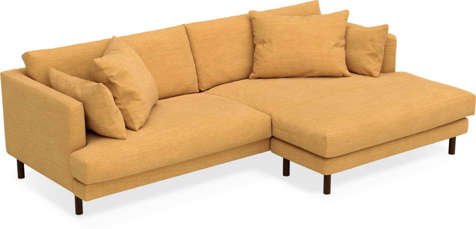 Harper - 4-sits med schäslong XL höger - Gul