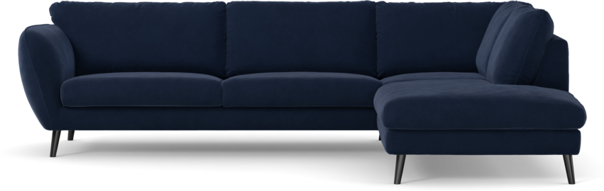 Madison Lux - 3-sits soffa med divan höger - Blå