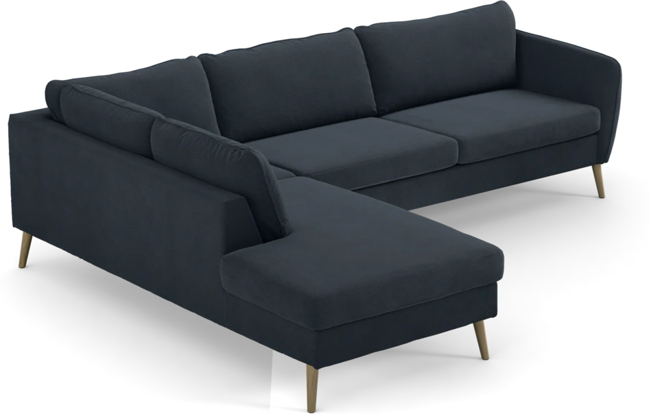 County - 2,5-sits soffa med divan vänster - Blå