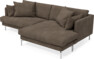 Harper - 4-sits med schäslong XL höger - Brun