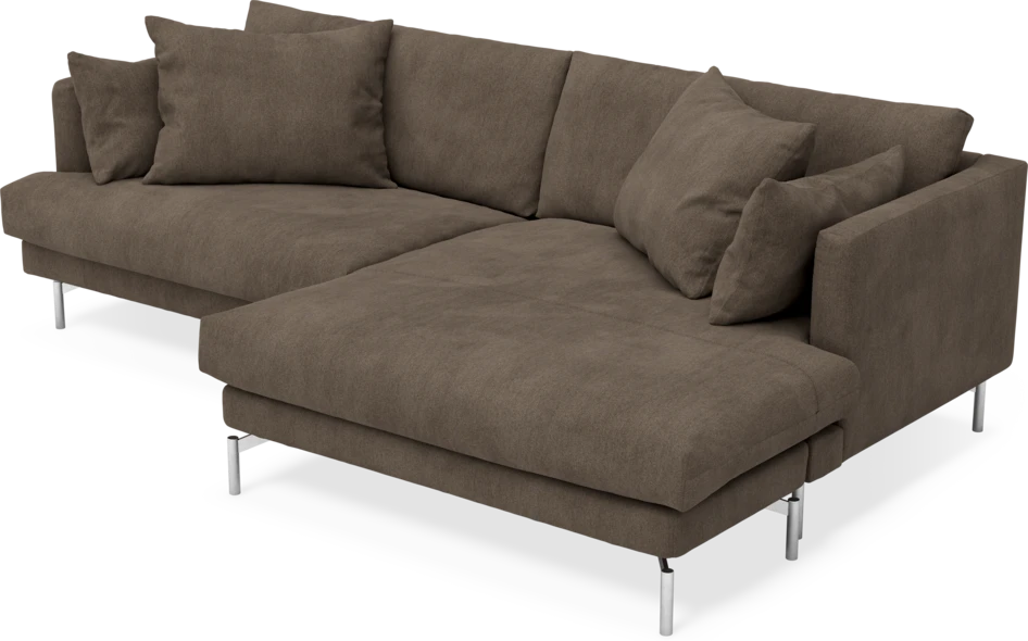 Harper - 4-sits med schäslong XL höger - Brun