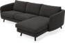 Madison Lux - 2-sits soffa med schäslong höger - Svart