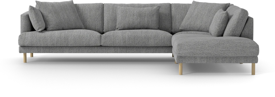 Harper - 3-sits soffa med divan höger - Grå
